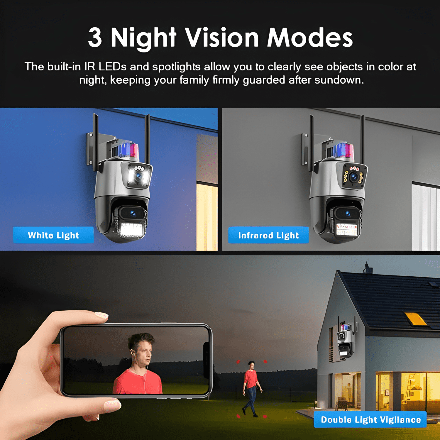 Cámara Vigilancia Wifi Exterior 2k 4mp Doble Lente Gris-3