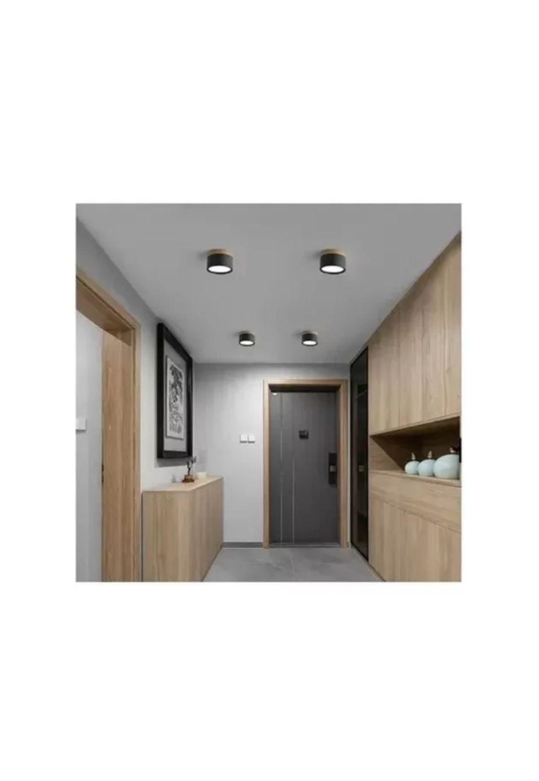 Pack 2 focos sobrepuesto 7w decorativo madera led café-3