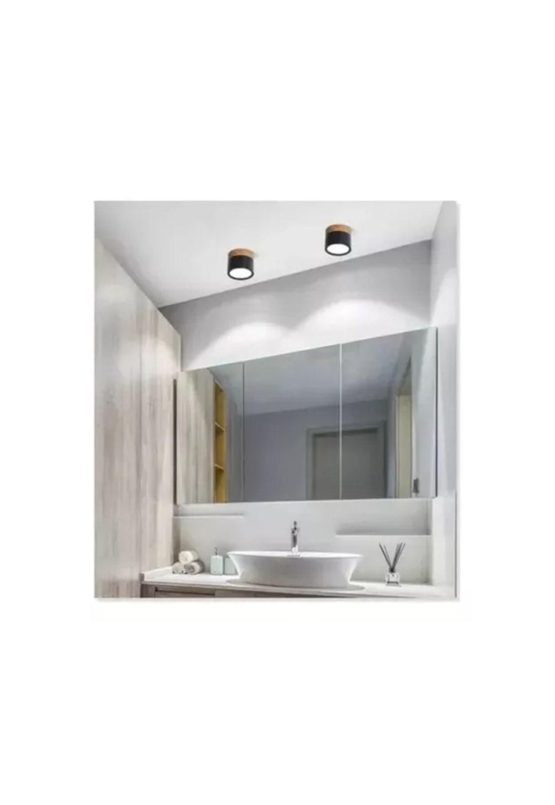 Pack 2 focos sobrepuesto 7w decorativo madera led café-4