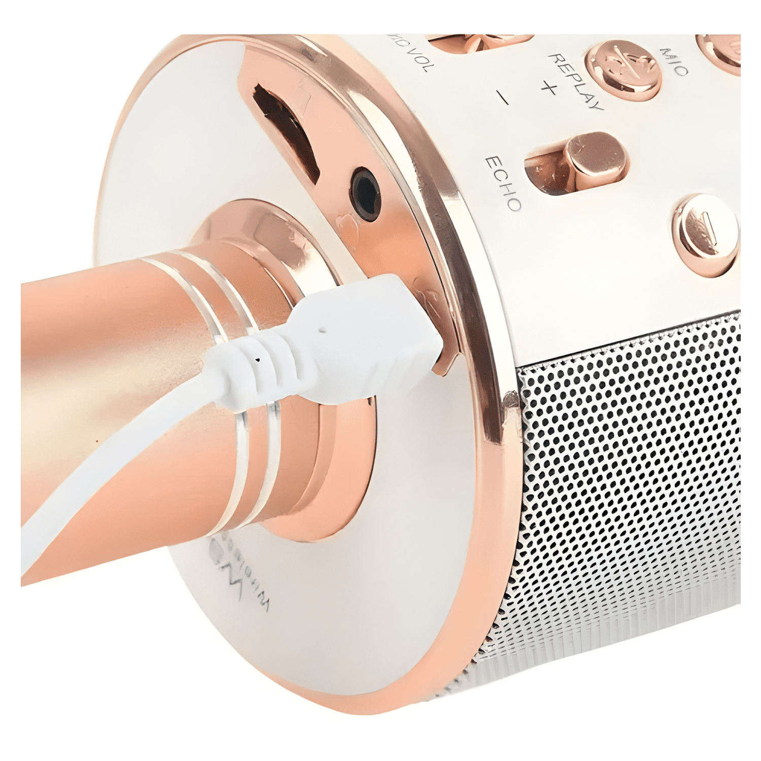 Micrófono inalámbrico portátil bluetooth de karaoke / Rosa-1