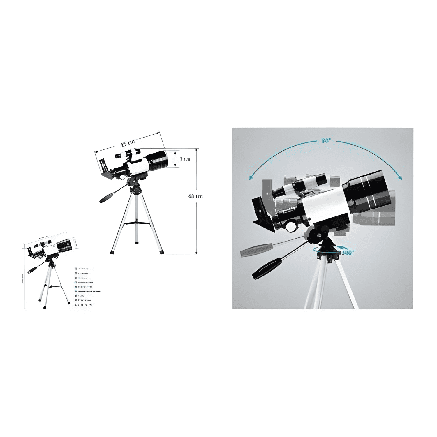 Telescopio Monocular Astronómico Profesional F30070m-2