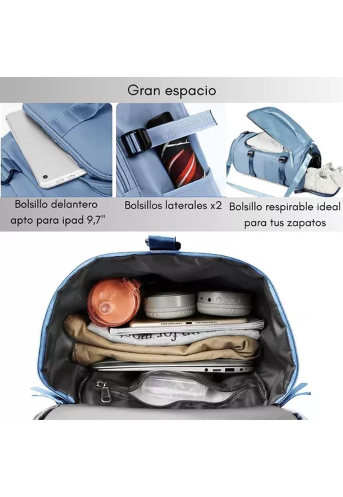 Bolso de viaje impermeable, mochila multiusos, hombro, gimnasio-3