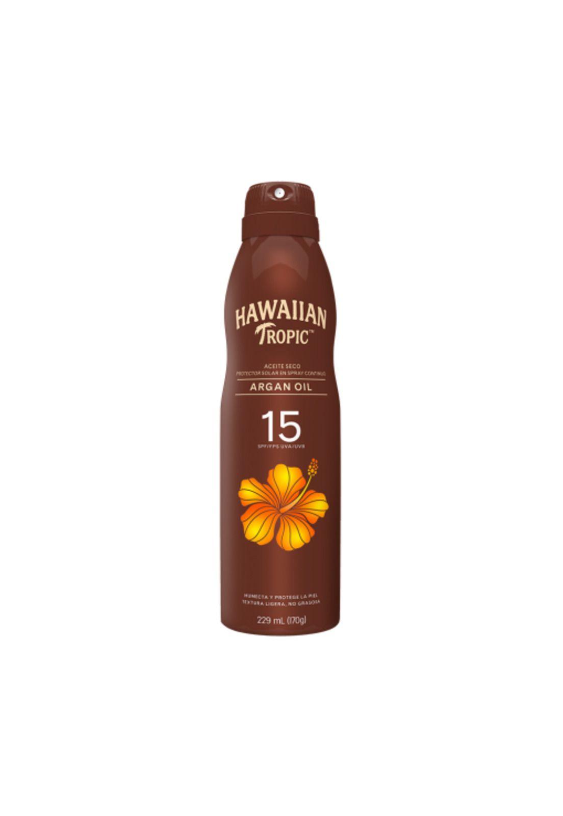 Aceite Bronceador Argan Oil SPF 15 Spray 220mL Hawaiian-1