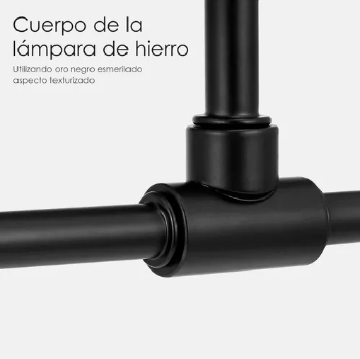 Lámpara de techo colgante moderna 6 focos color negro-2