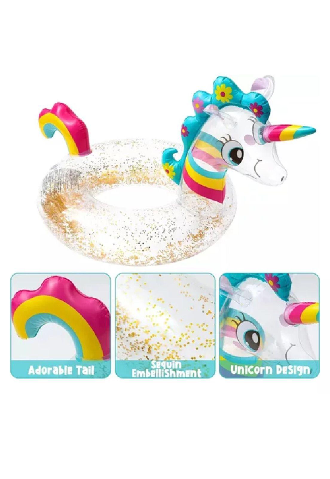 Flotador unicornio bebé inflable 60 cm multicolor-2