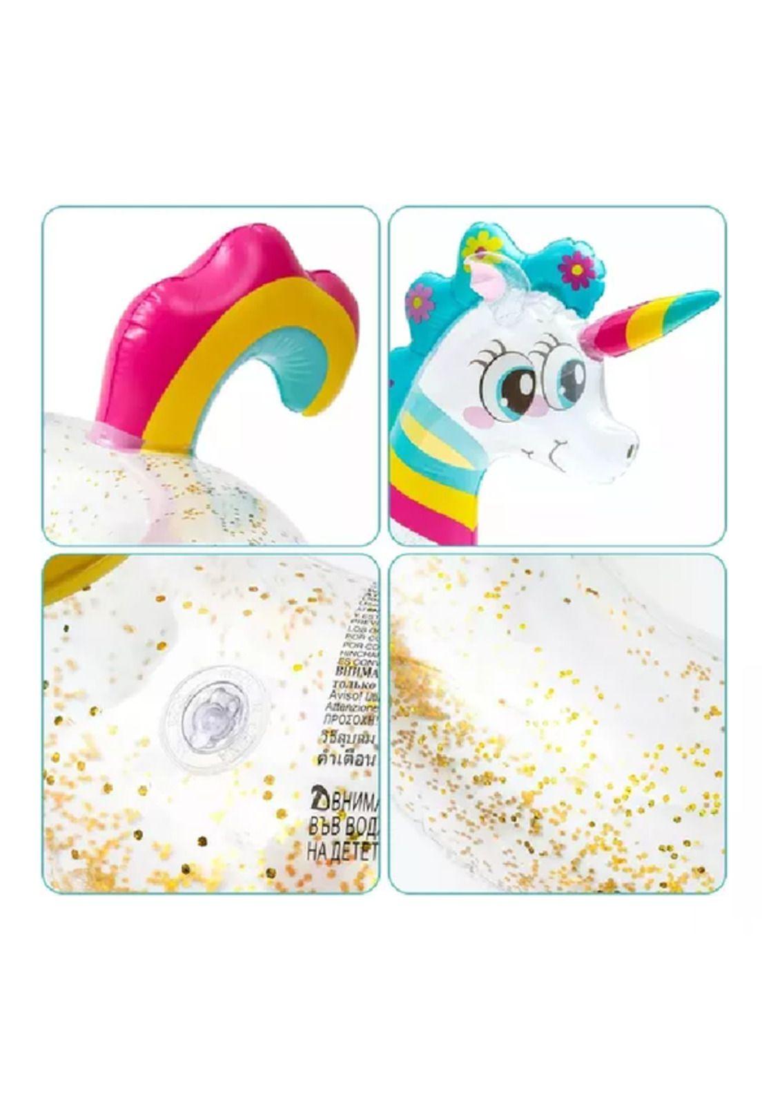 Flotador unicornio bebé inflable 60 cm multicolor-3