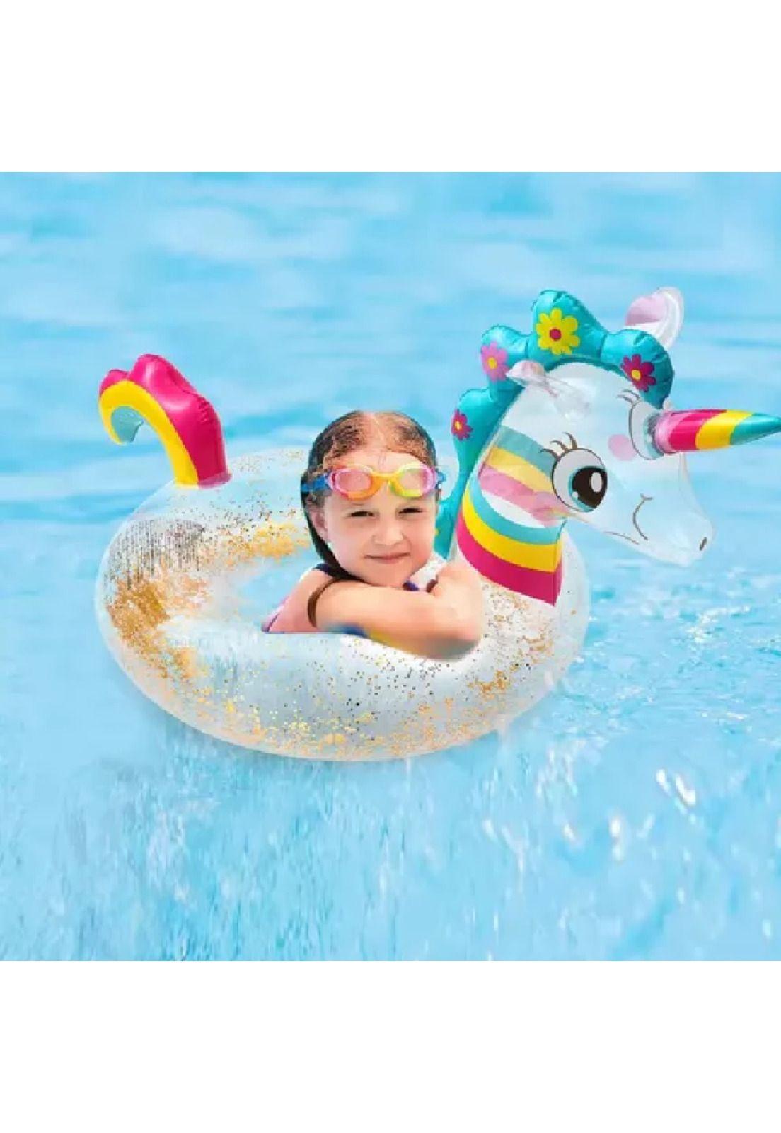 Flotador unicornio bebé inflable 60 cm multicolor-4