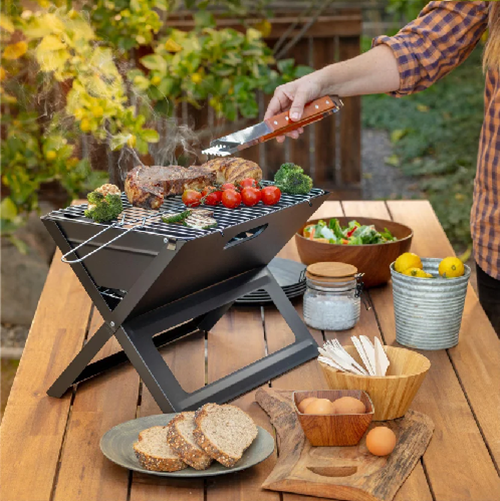 Asador A Carbon Plegable Portatil Mr Beef Color Negro-3