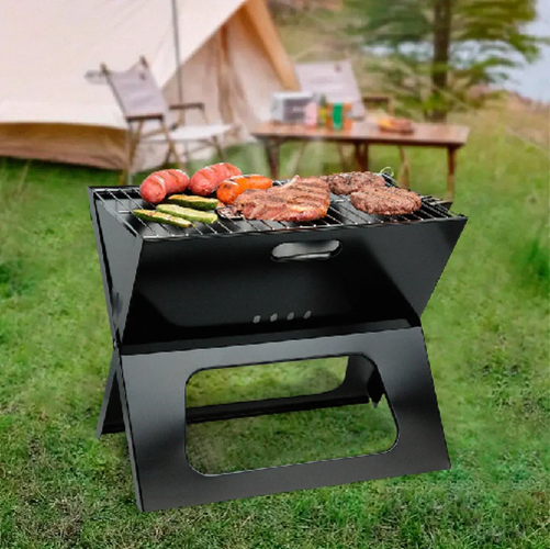 Asador A Carbon Plegable Portatil Mr Beef Color Negro-4