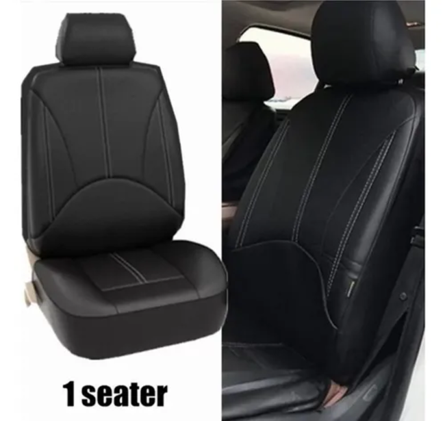 Funda Cubre Asiento Auto Universal Forro de Cuerina Kit-0