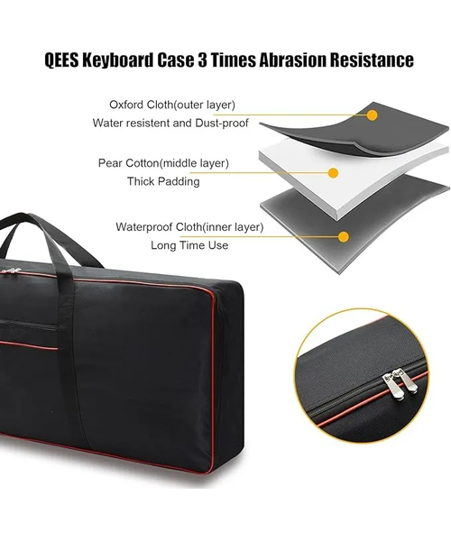 Funda para Teclado 61 Teclas 102x42x13 cm-1