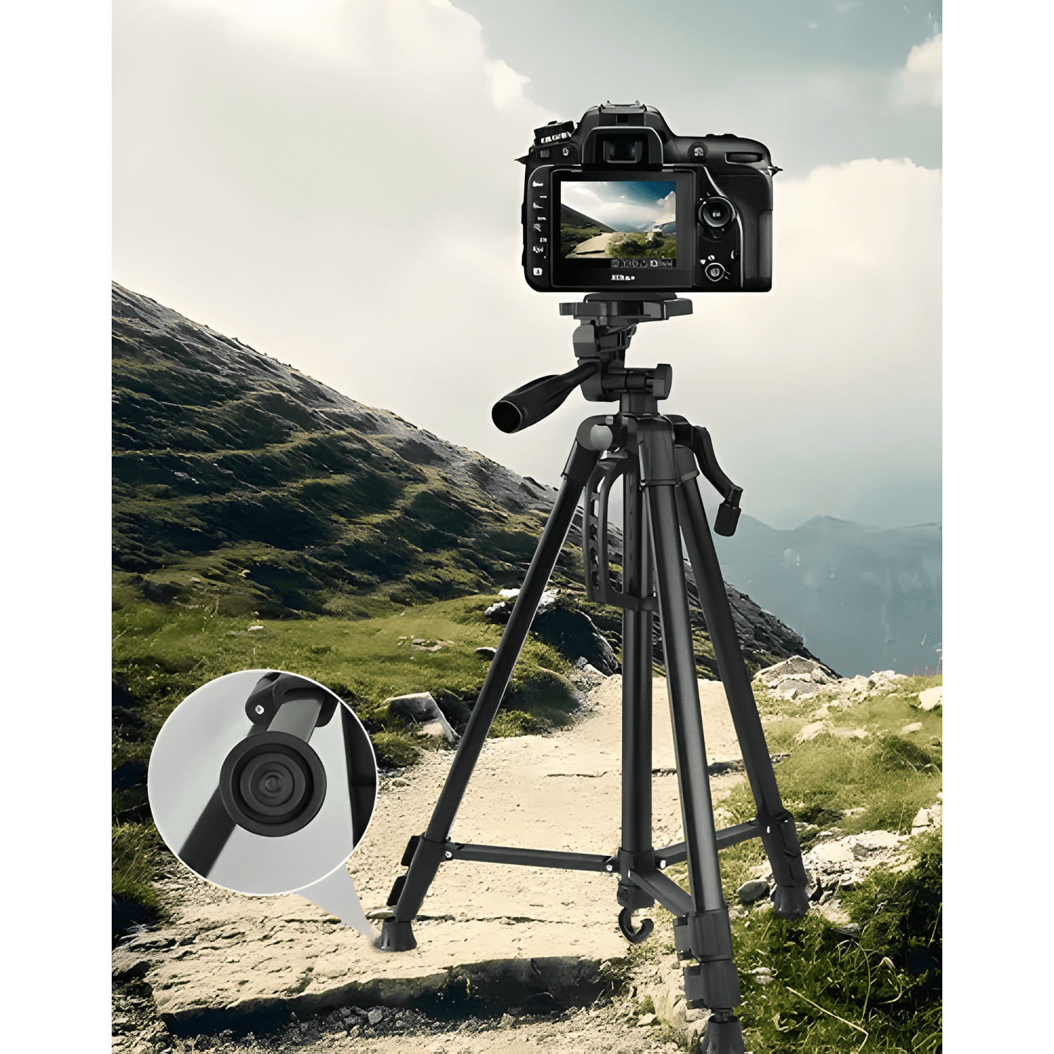 Trípode Para Cámara 360° Profesional Color Negro-4