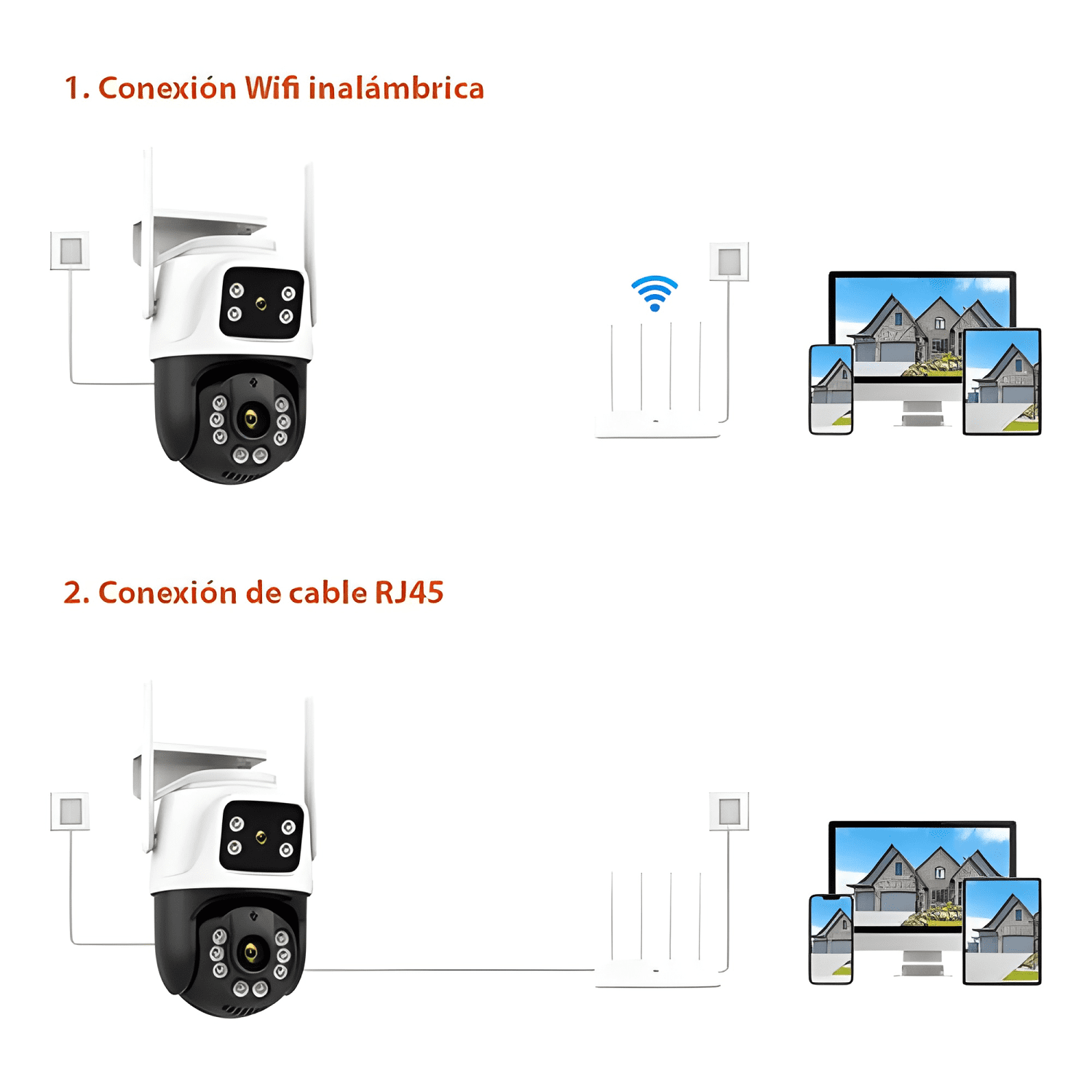 Cámara de Seguridad Inalámbrica ANBERX A8BQ Wireless Negro-2