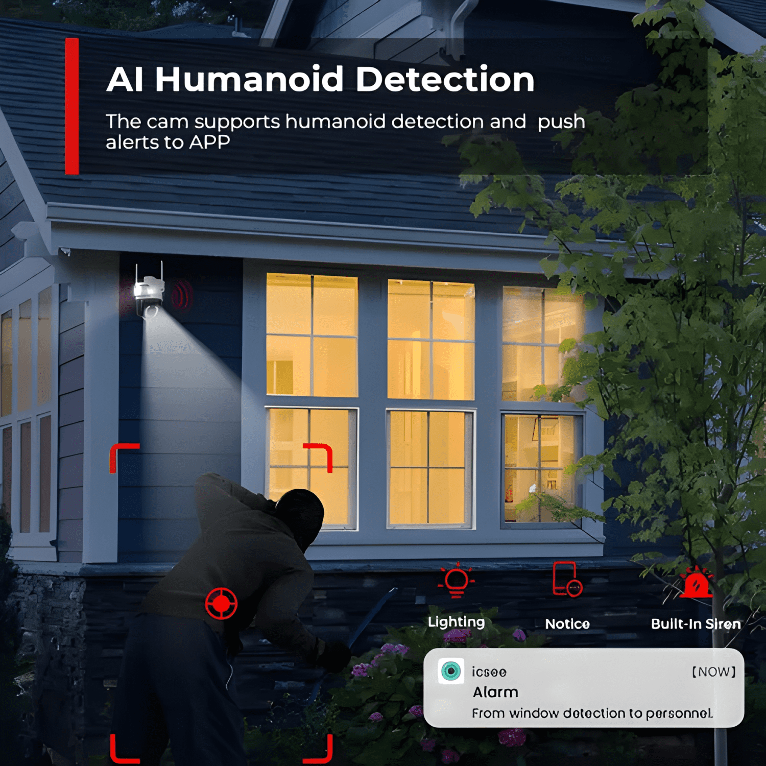 Cámara de Seguridad Inalámbrica ANBERX A8BQ Wireless Negro-4