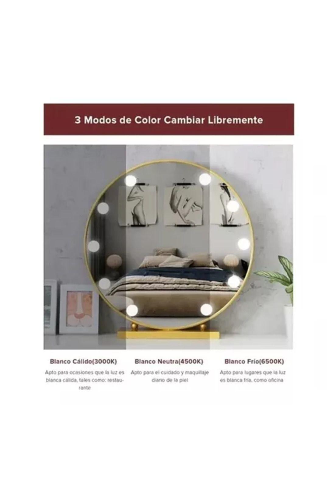 Luces para Espejo Tocador Maquillaje 10 Bombillas LED-3