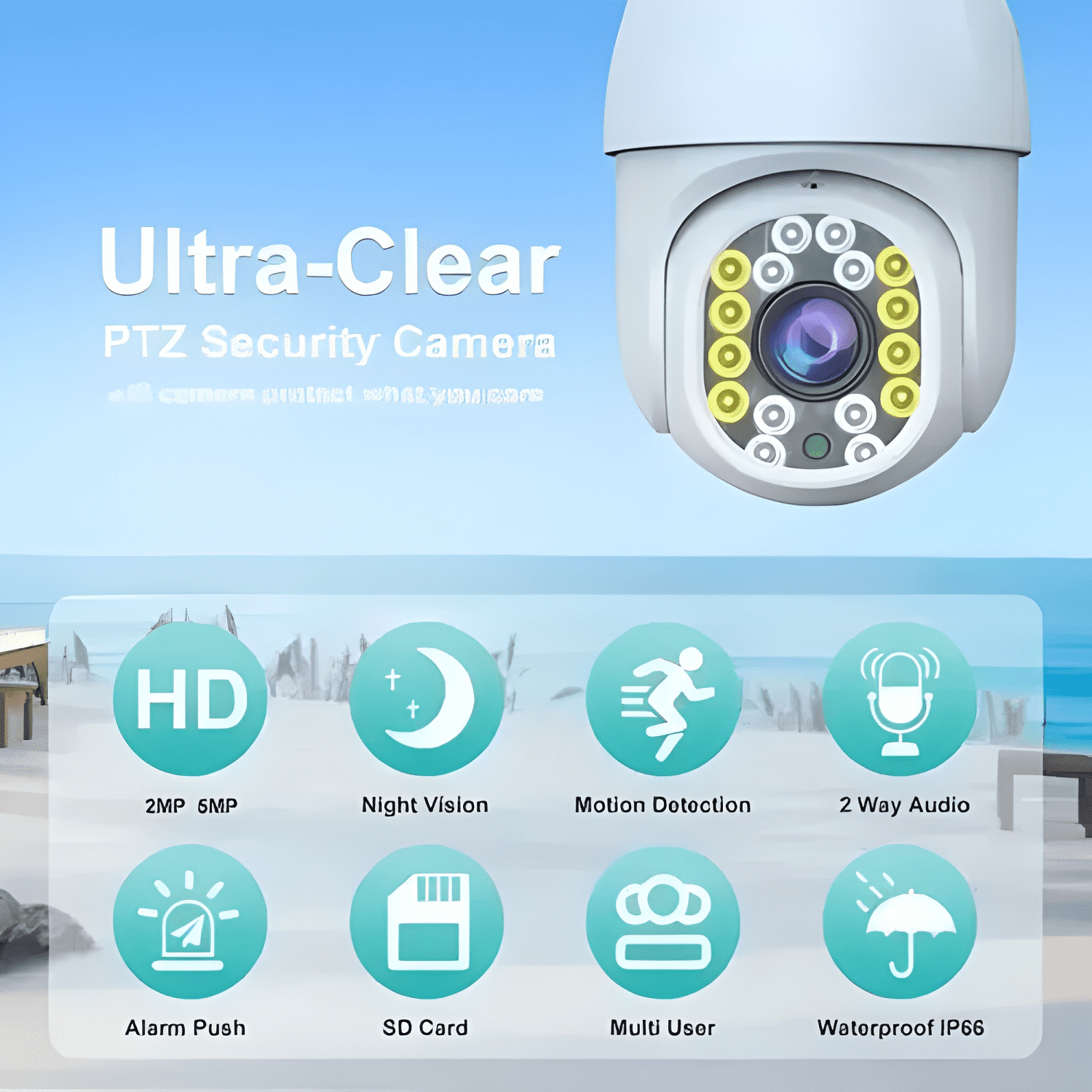 X2 Camaras Domo Ip Wifi Hd Motorizada Nocturna App Yoose-2