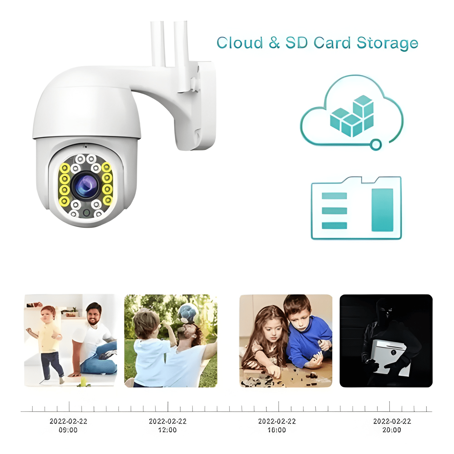 X2 Camaras Domo Ip Wifi Hd Motorizada Nocturna App Yoose-3