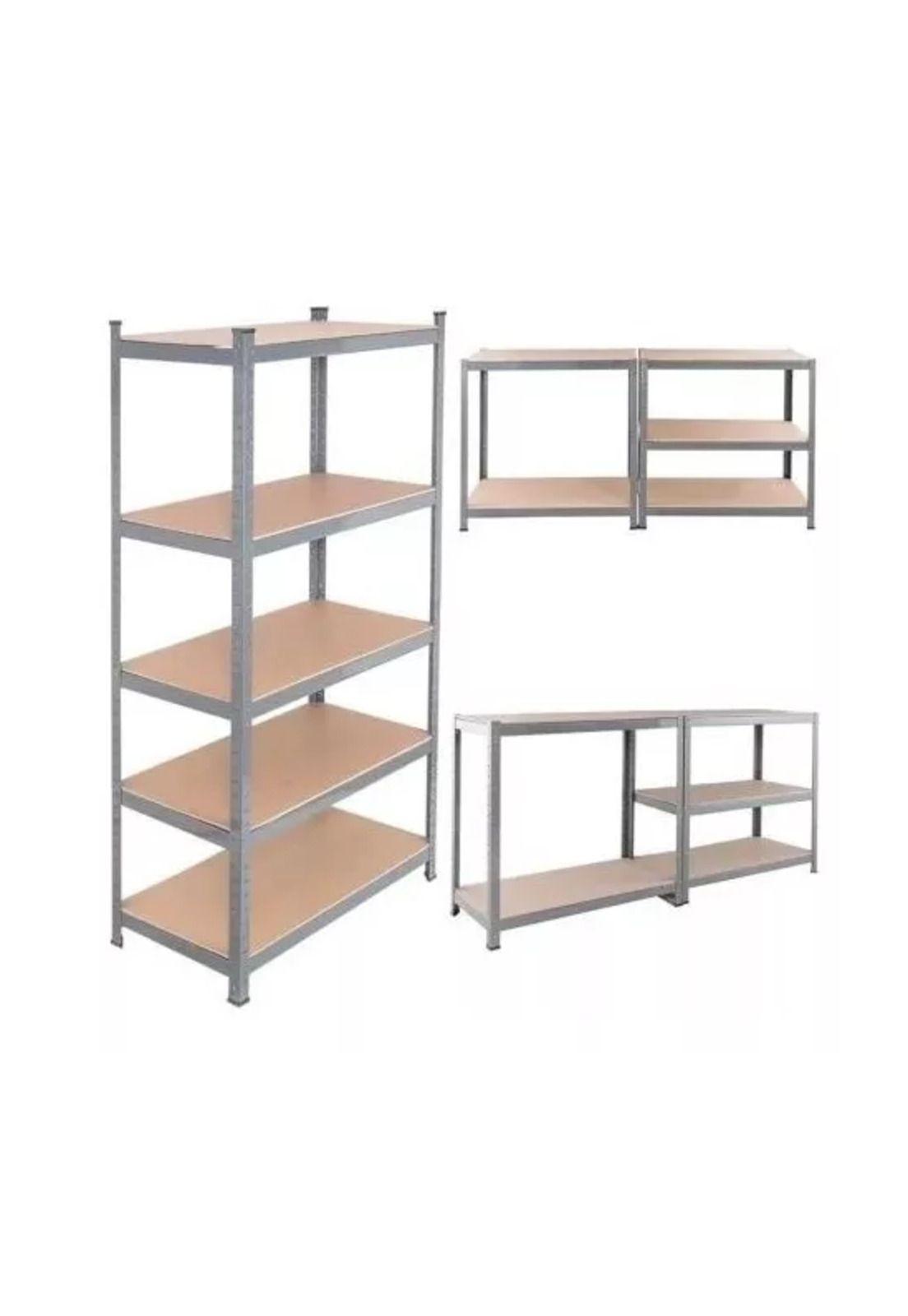 Estante Rack Metálico 180 x 90 x 40 Galvanizado Imsi Home Plateado-3
