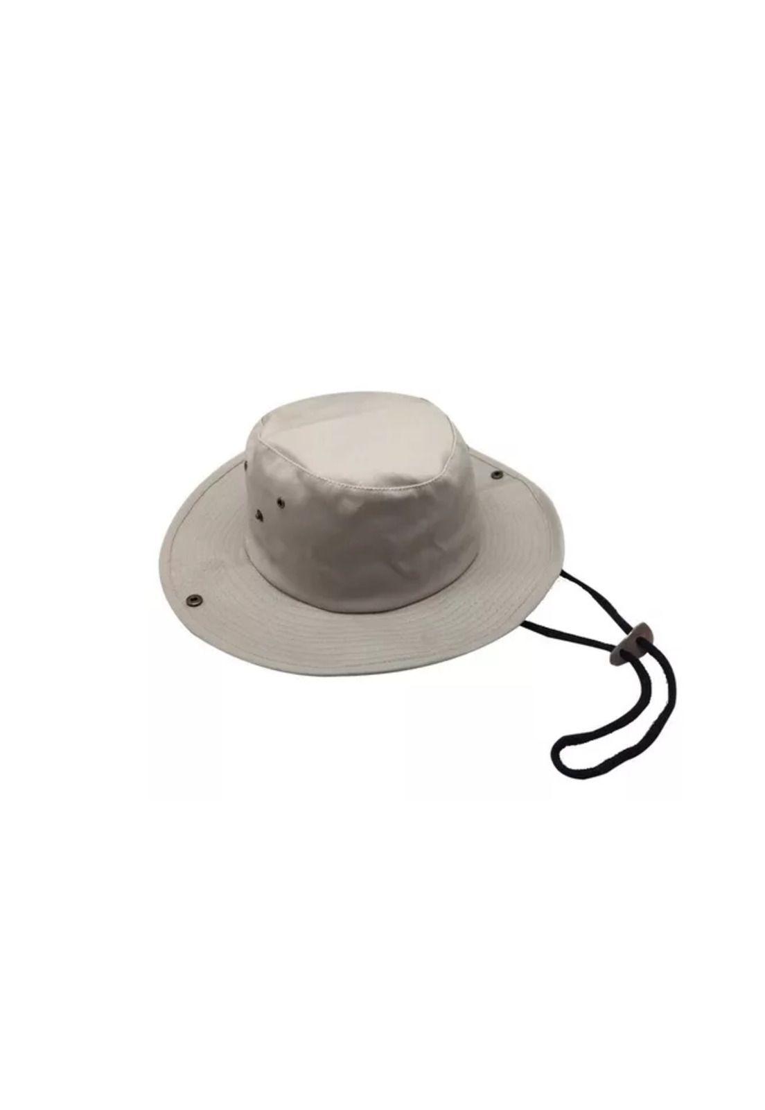Sombrero Gorro Ala Ancha Tipo Australiano Algodón UV+50 Beige-2