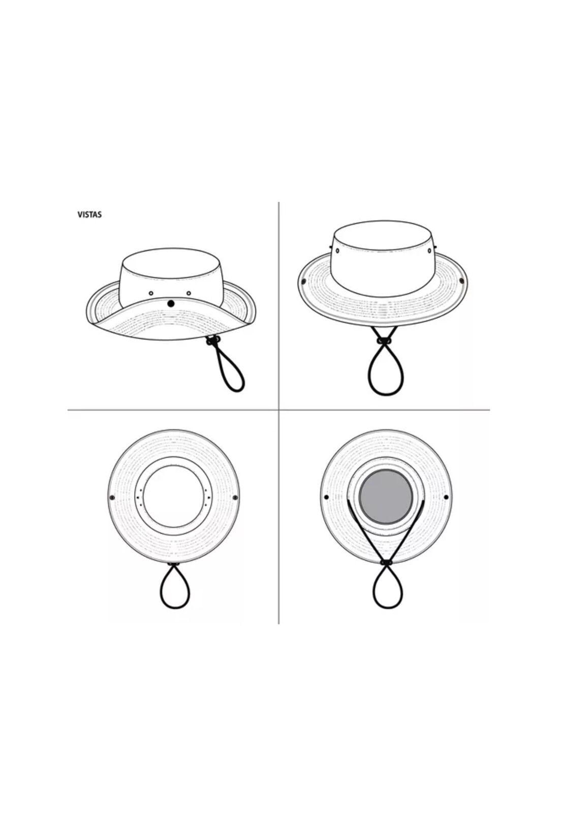 Sombrero Gorro Ala Ancha Tipo Australiano Algodón UV+50 Beige-3