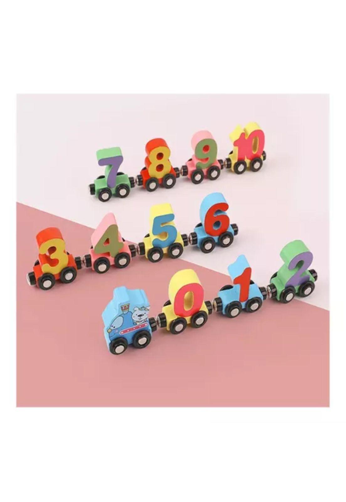 Juego de tren, números magnéticos, infantil educativo, 1 al 10-3