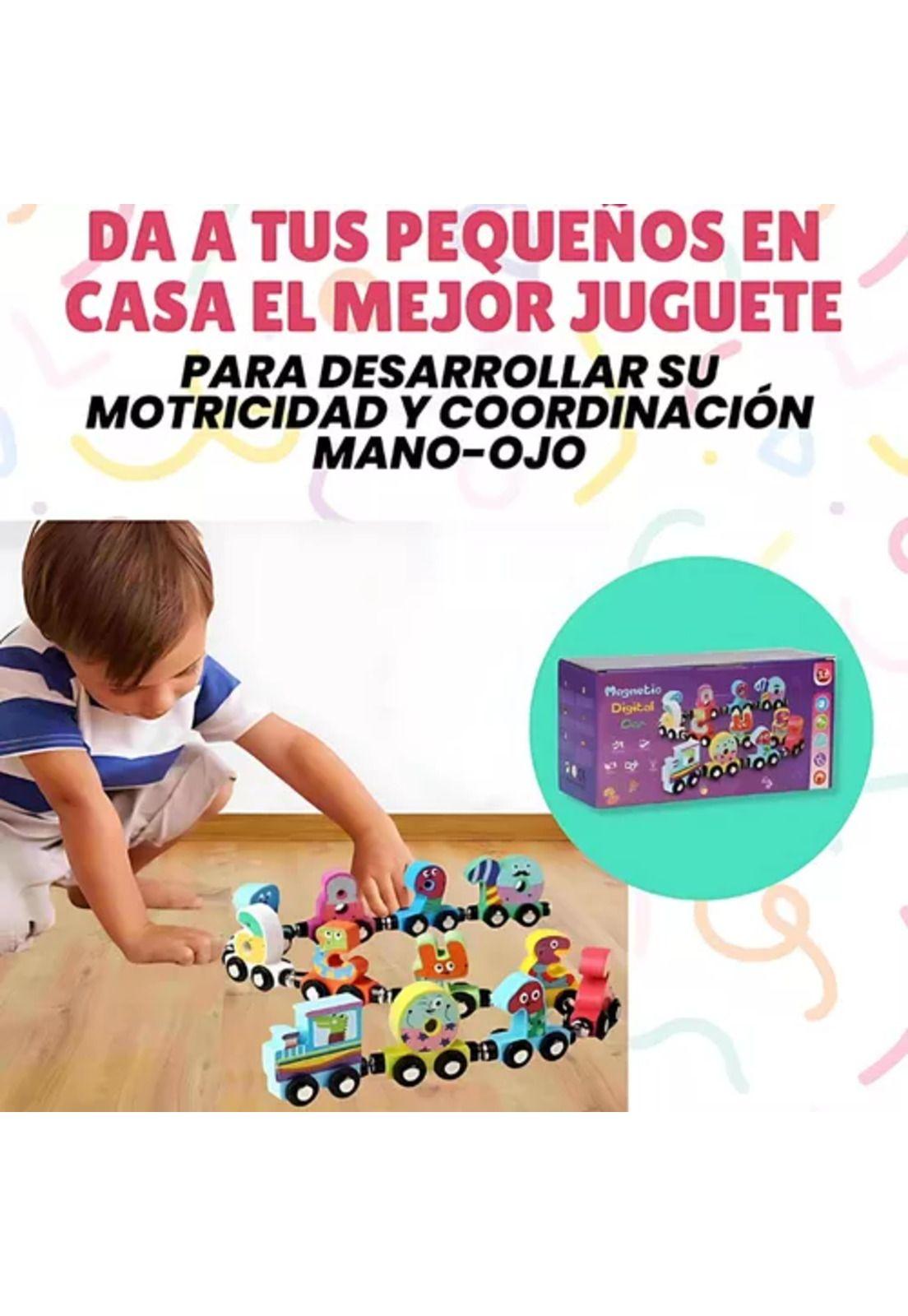 Juego de tren, números magnéticos, infantil educativo, 1 al 10-4