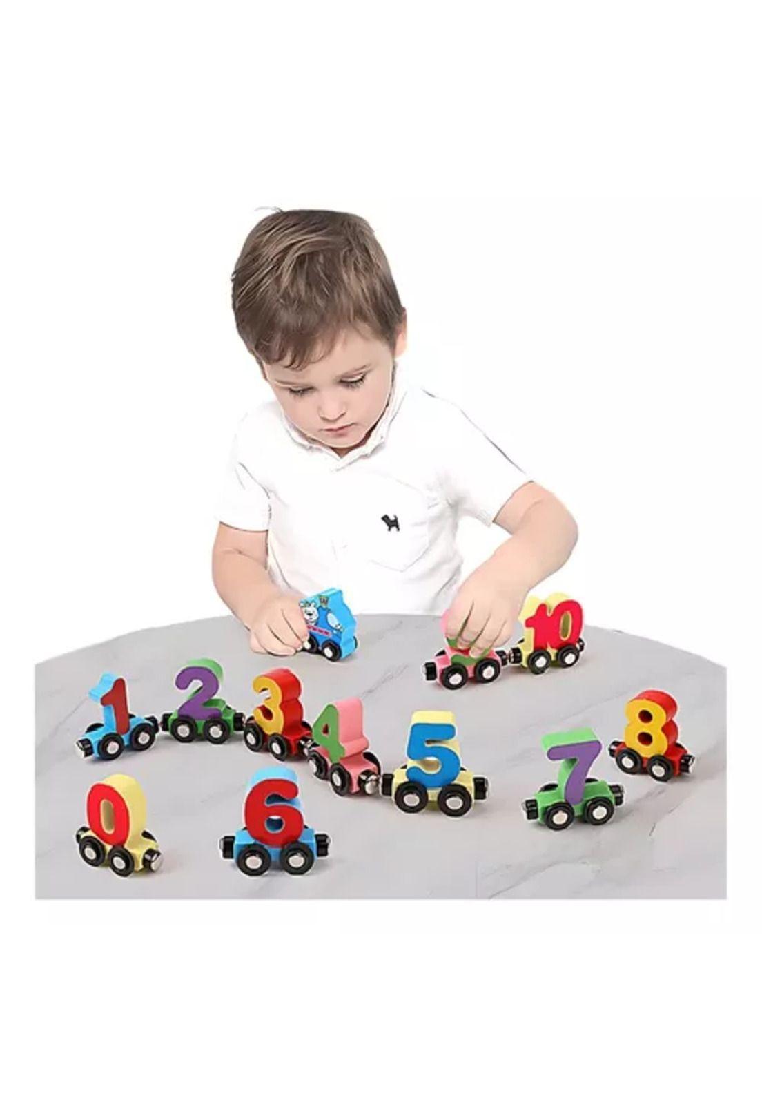 Juego de tren, números magnéticos, infantil educativo, 1 al 10-5