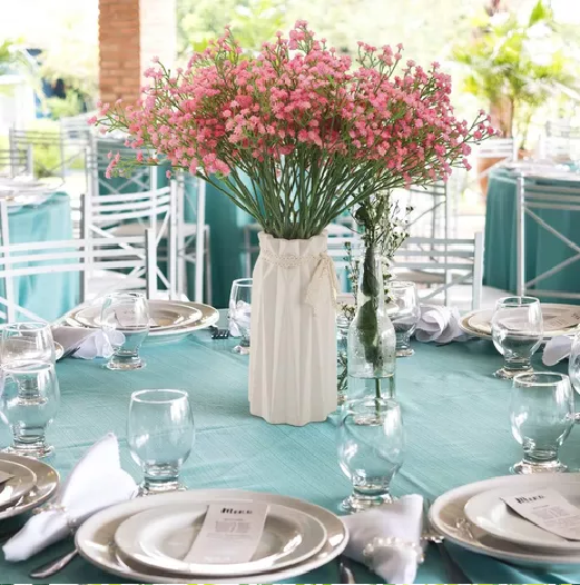 90 Flores Gypsophila para Arreglos Artificiales Flor Adornar-5