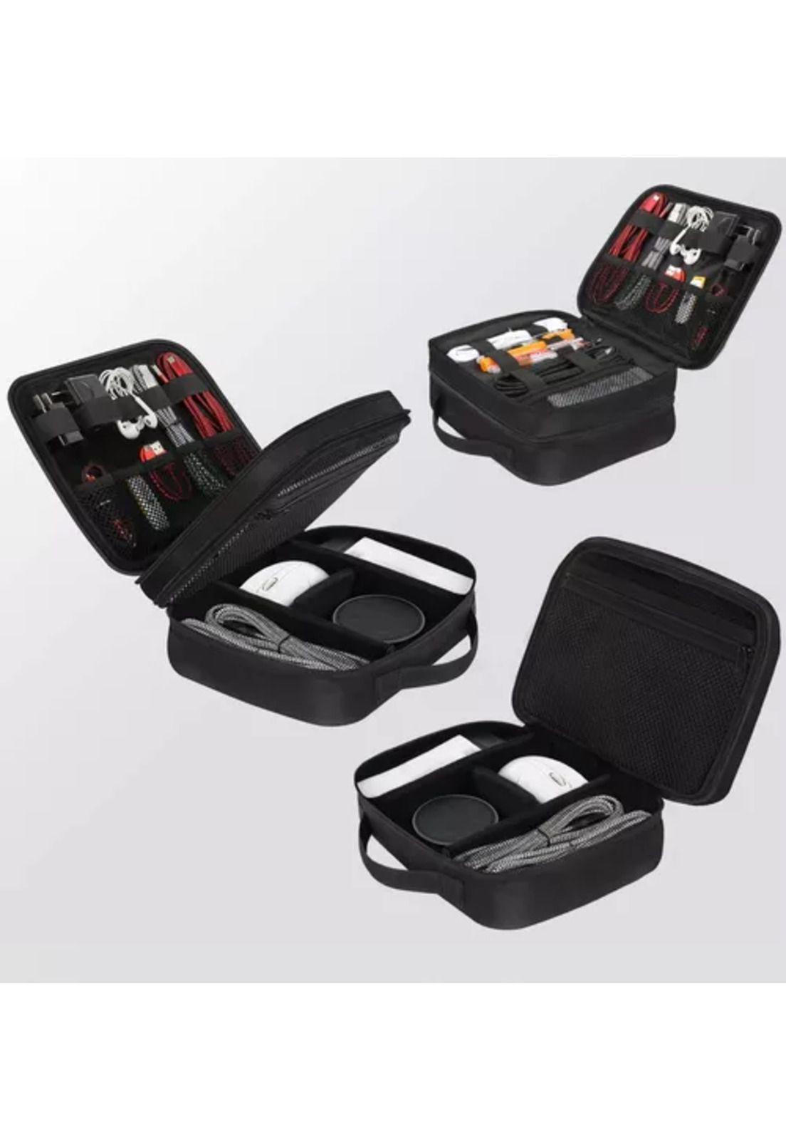Organizador de cables estuche organizador negro-4