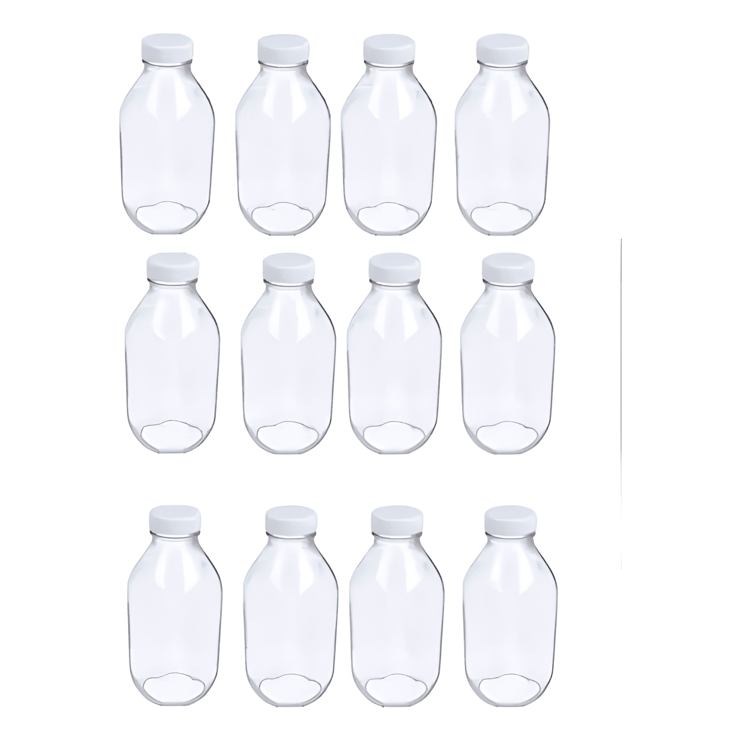Pack 12 botellas vidrio lechera para jugos 100 ml, blanco-0