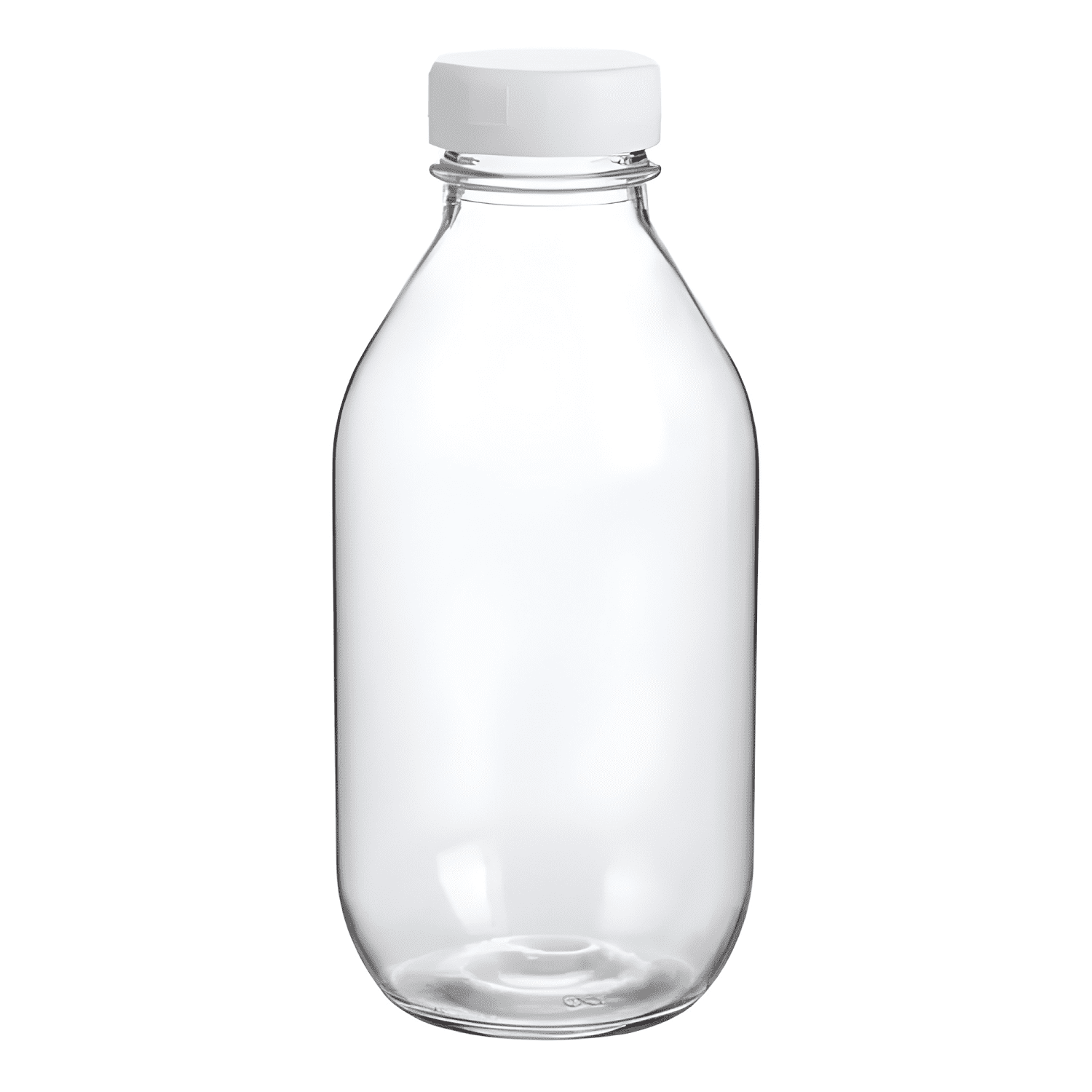 Pack 12 botellas vidrio lechera para jugos 100 ml, blanco-1