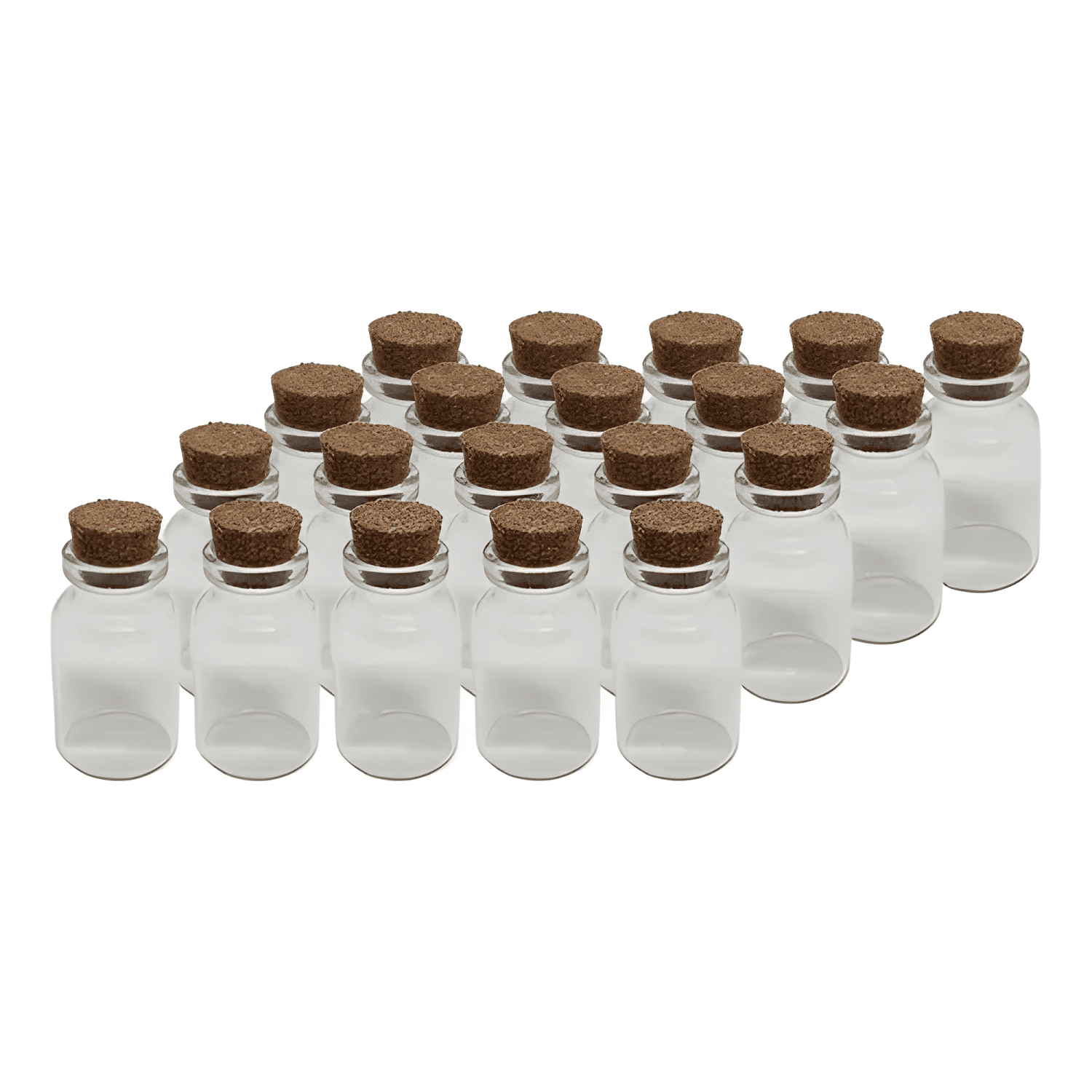 Pack 20 frascos pequeños vidrio con tapa 2x4 cm 10 ml-0