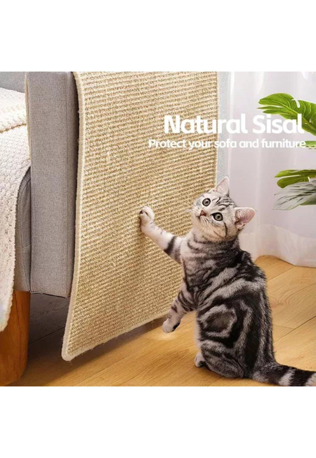 Rascador gato sillon muebles tipo alfombra sisal 80x50cm caf-4