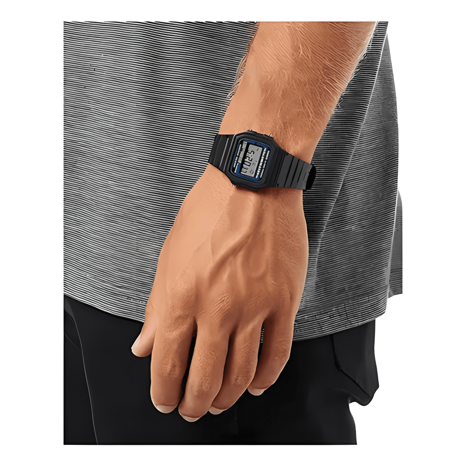 Reloj casio vintage f-105w-1adf / illuminator Negro azul-1