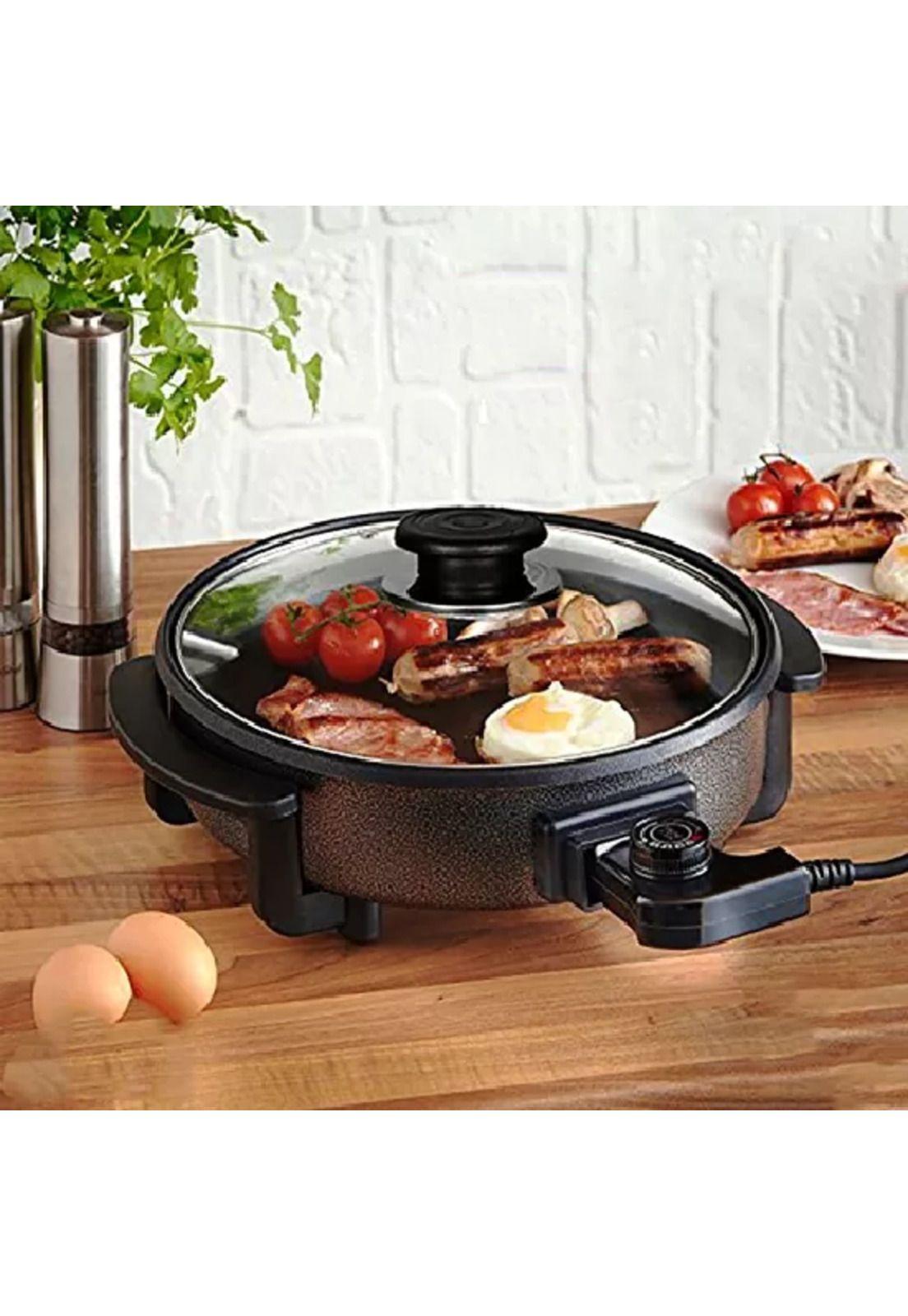Olla sartén multifuncional eléctrica R5405, pizza, paella, color gris oscuro-6