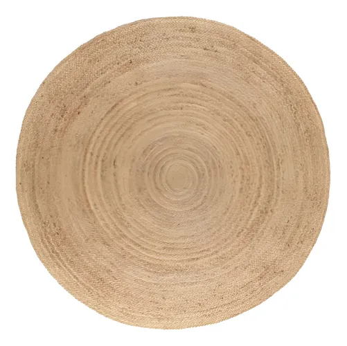 Alfombra Fibra Natural 120x120cm Marrón Claro Liso-0