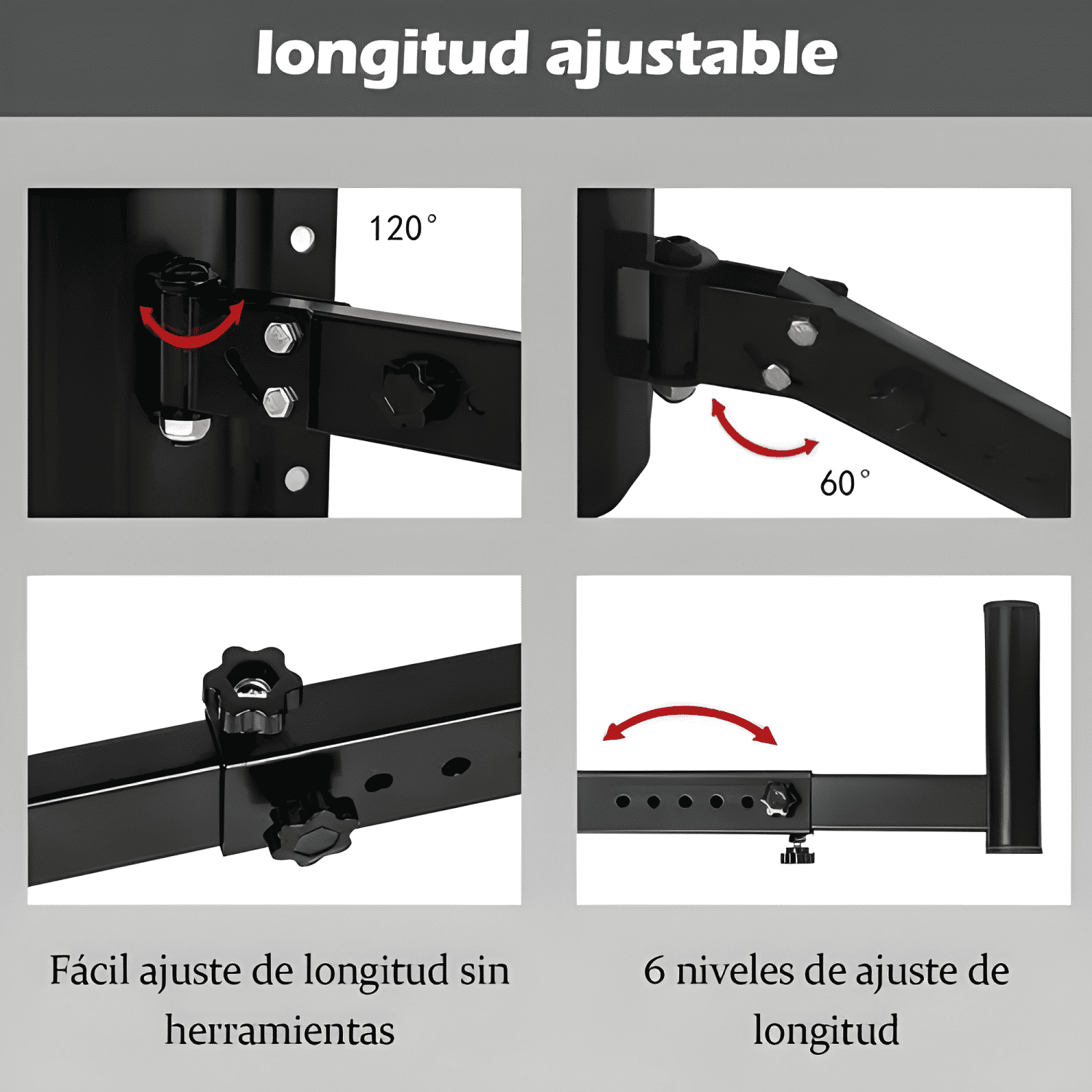 Soporte de bafle bocina pared, base pedestal stand 35kg 2pcs-4