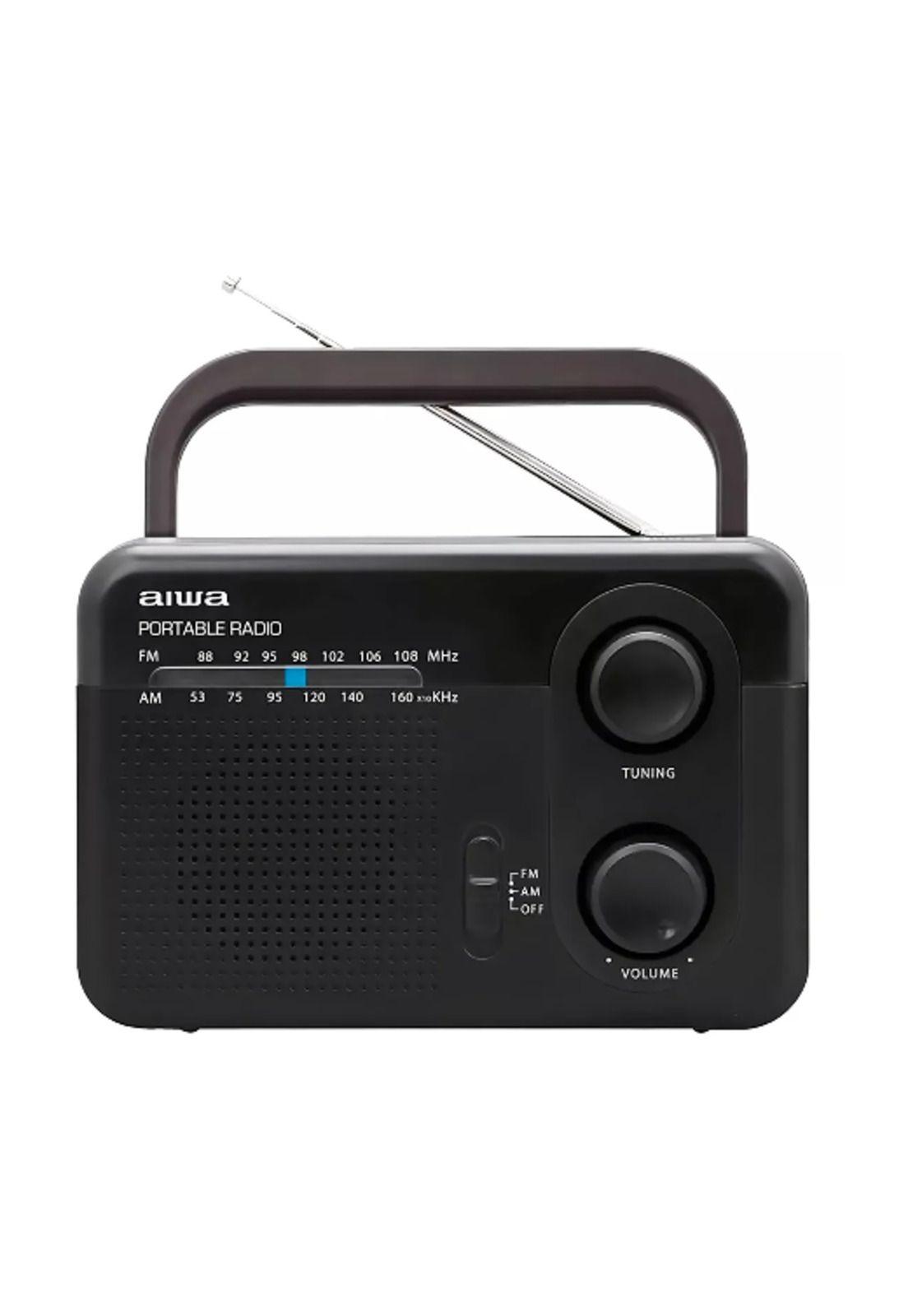 Radio FM Aiwa AWFML4, analógico 220V, portátil, color negro-0