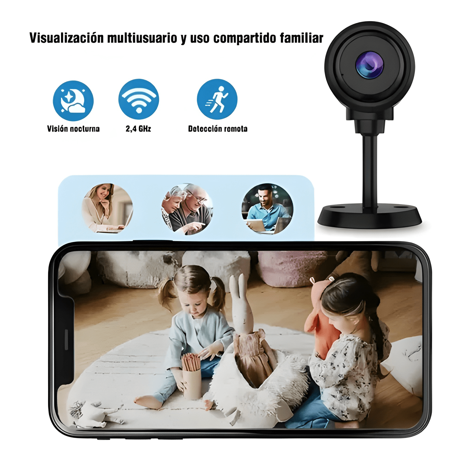 Mini Cámara Espía con Sensor Wifi de Monitoreo Gran Plus-4