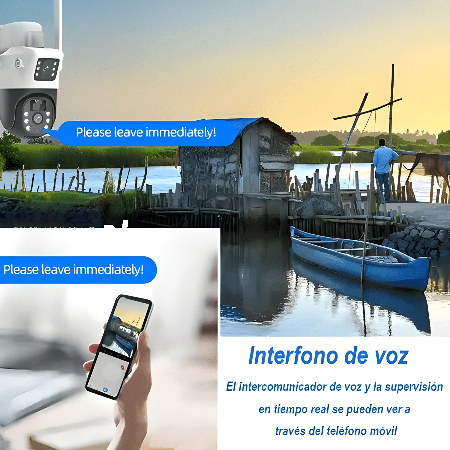 Cámara Solar Adget 4MP Exterior Binocular Wifi Inalámbrica-4