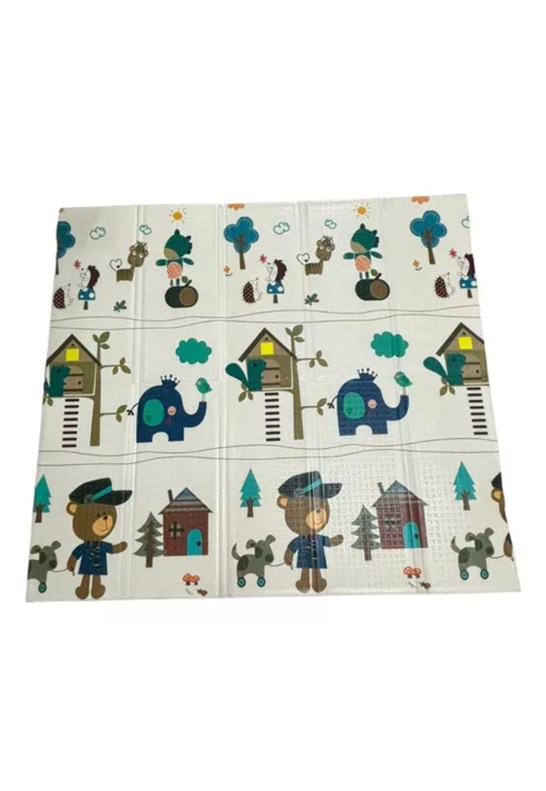 Alfombra antigolpes para niño y bebé, con bolso, 180x200x2 cm, premium-2