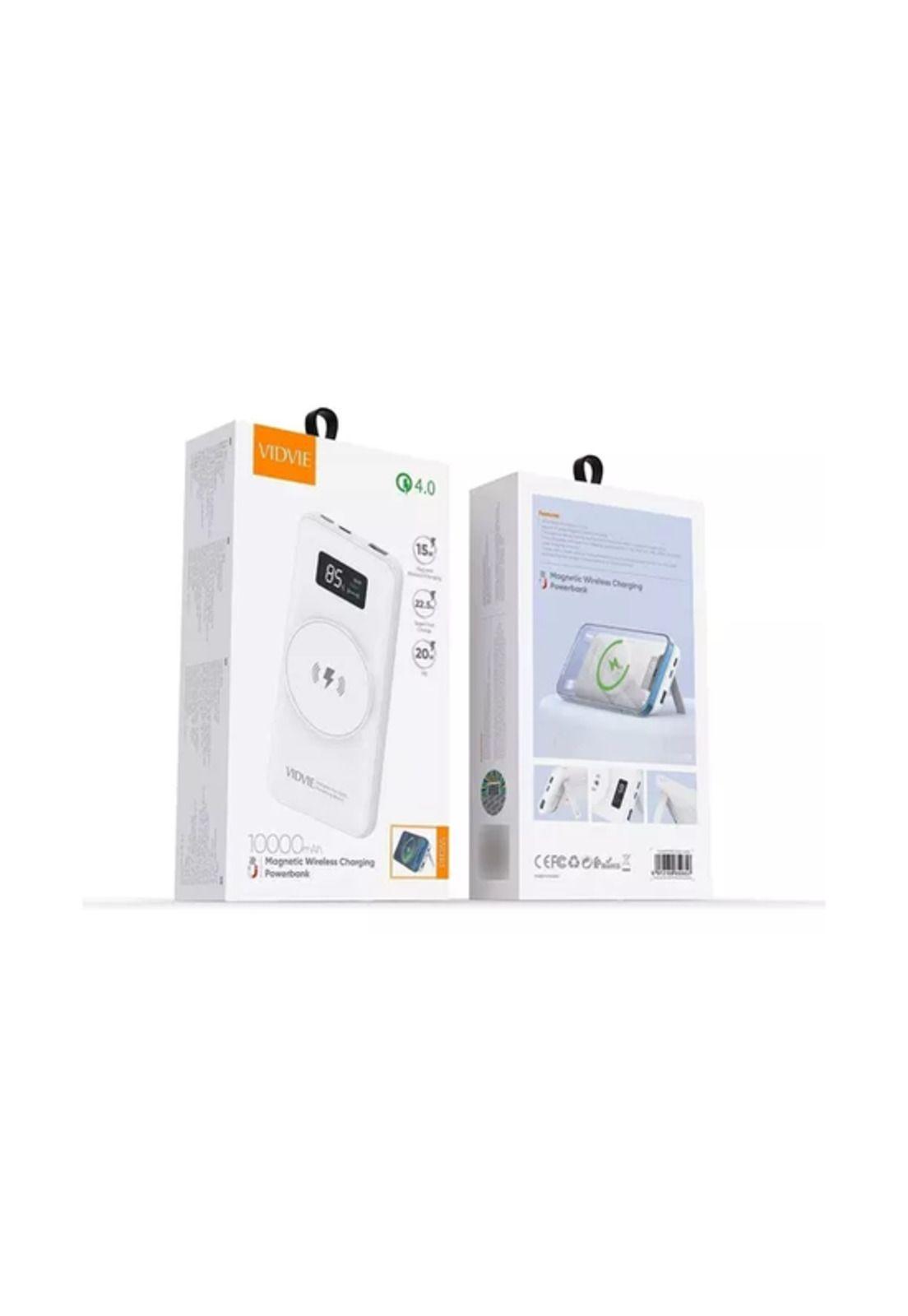 Power Bank Vidvie Pb765 Magnético 22.5w Portátil Usb Color Blanco-3