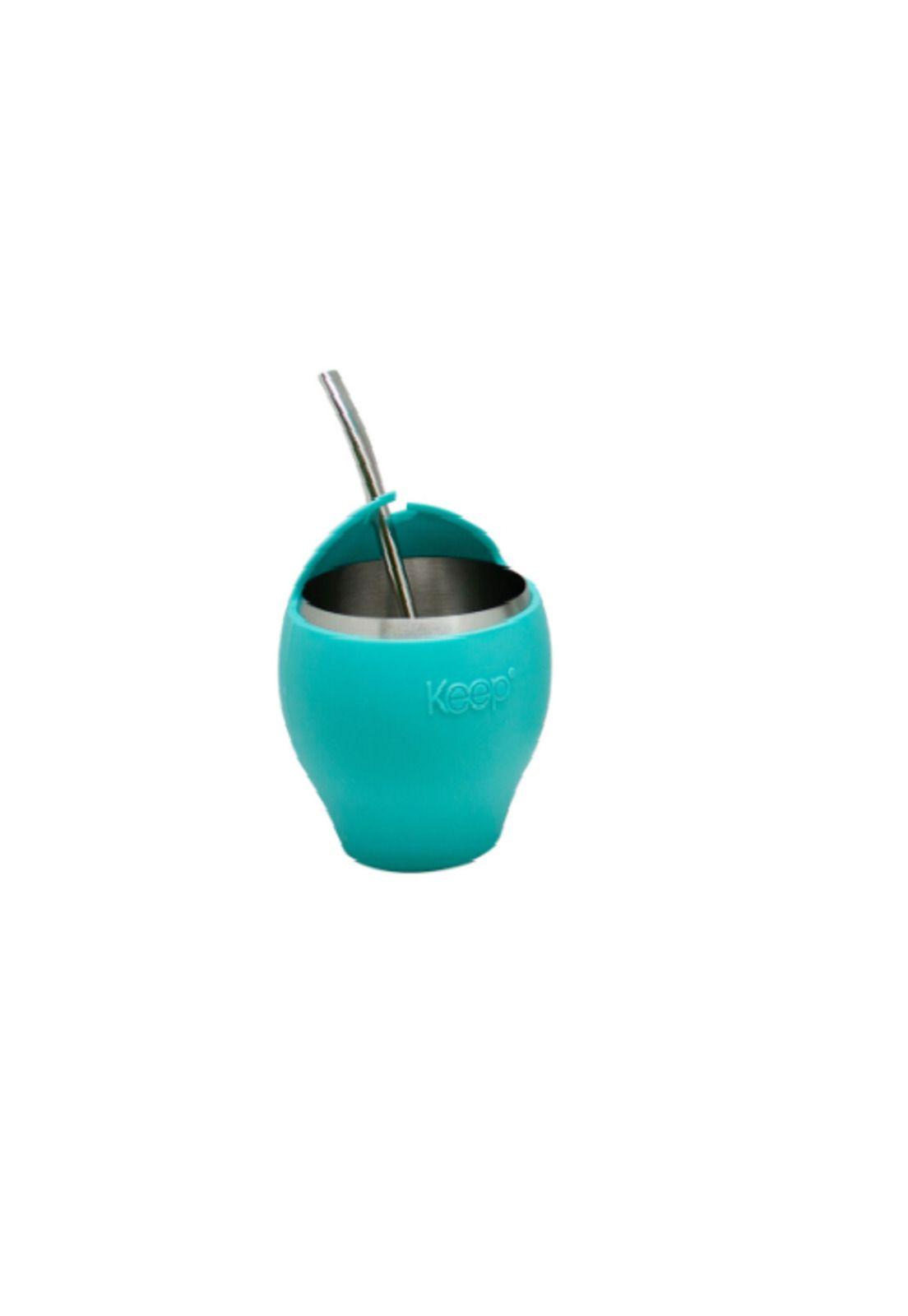 Set de mate y termo bala Keep, color verde-agua-2