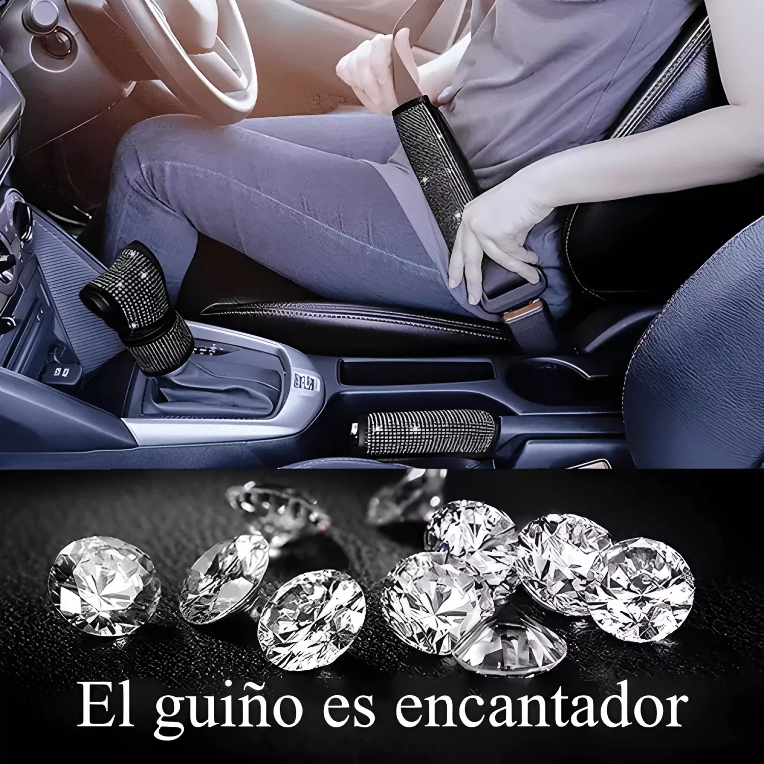 Funda de Volante con Accesorios de Mujer para Auto, 19 Pzas-4