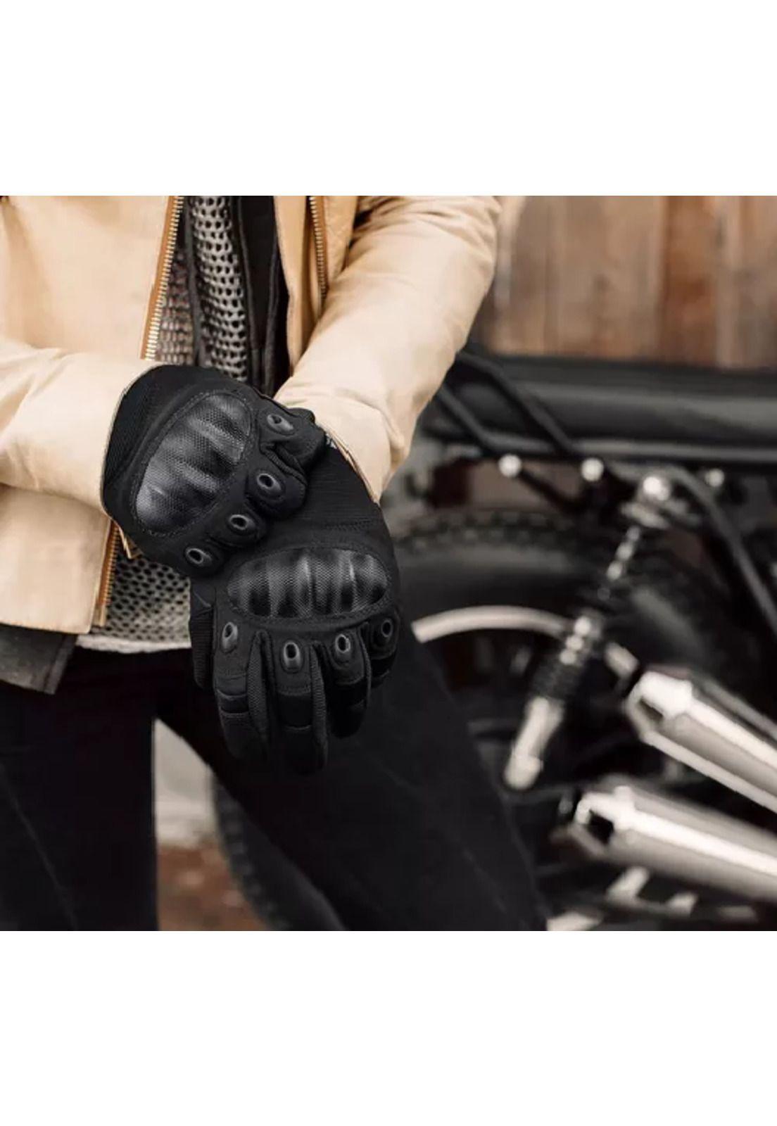 Guantes de moto con pantalla táctil y mosquetón, talla XXL-4