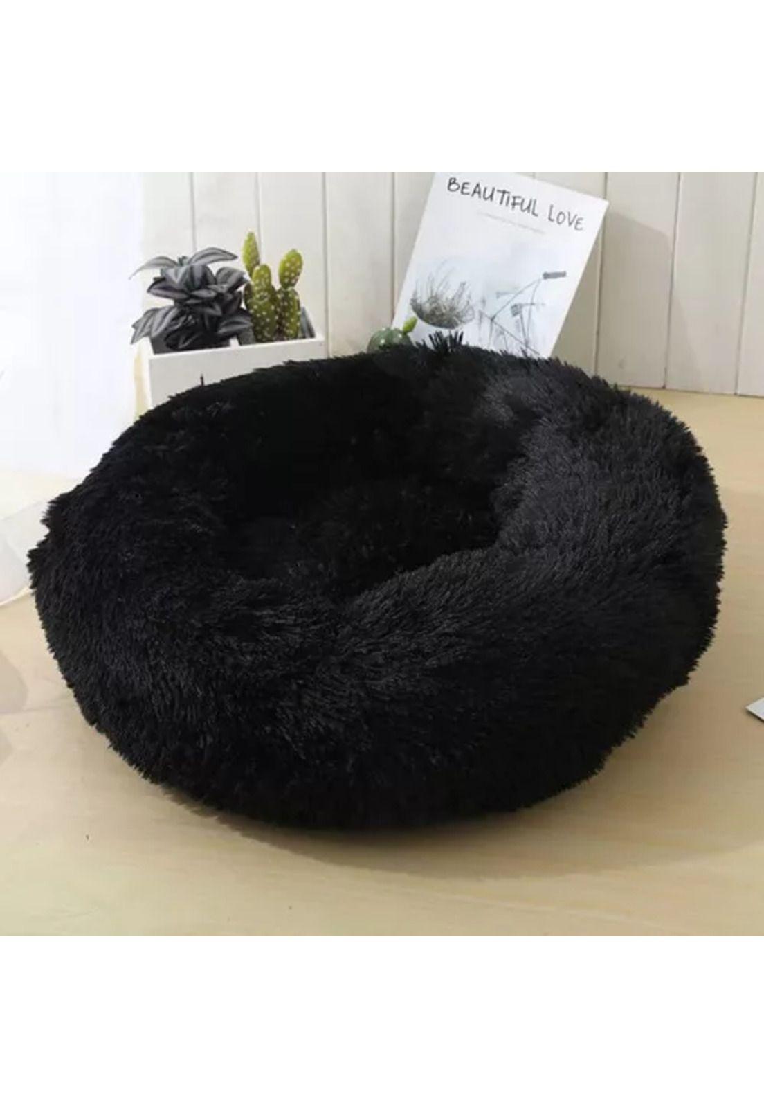 Cama para mascotas antiestrés 90 cm talla XXL negro-2