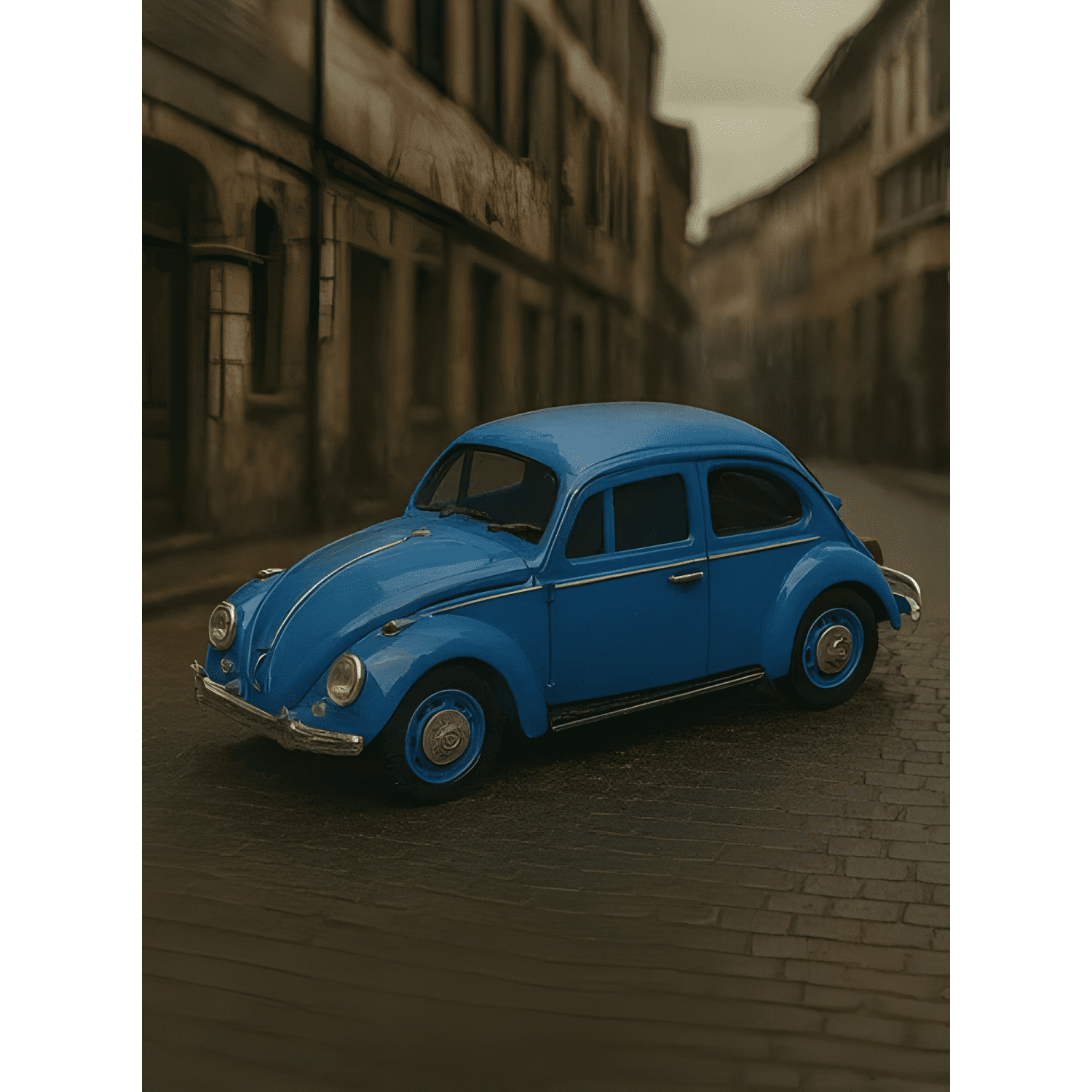 Auto Volkswagen The Beetle S escala azul-1