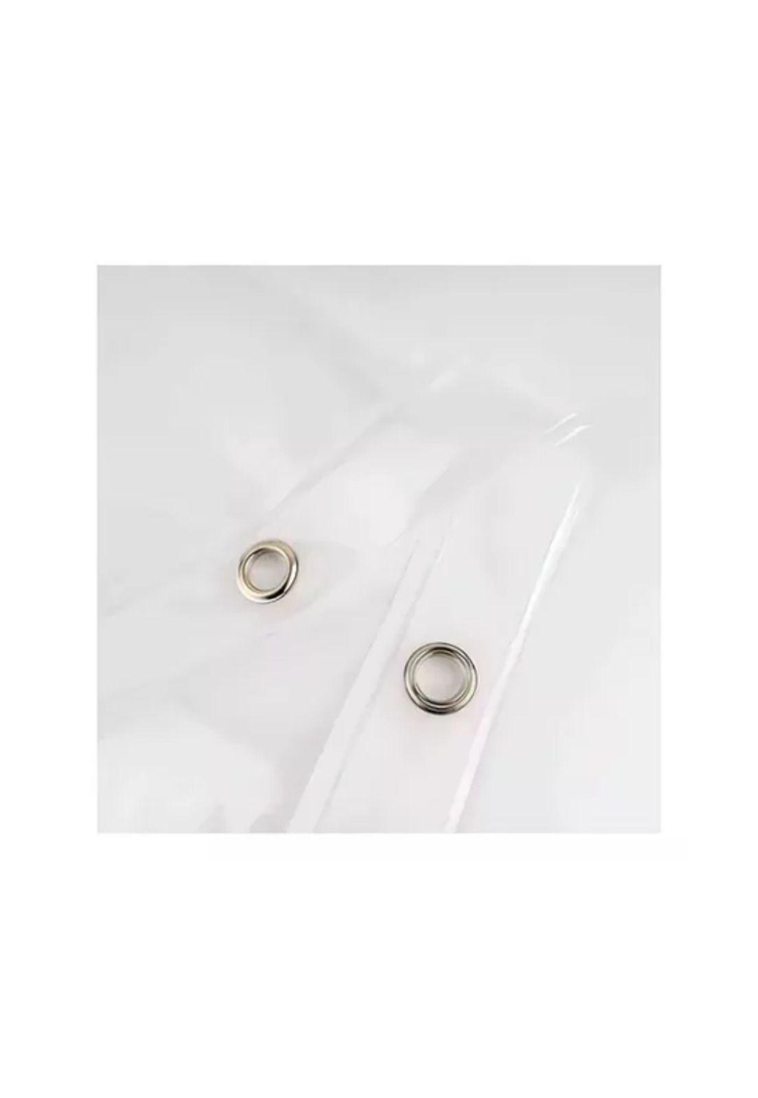 Forro cortina baño transparente con imán 178 x 180 cm blanco-4