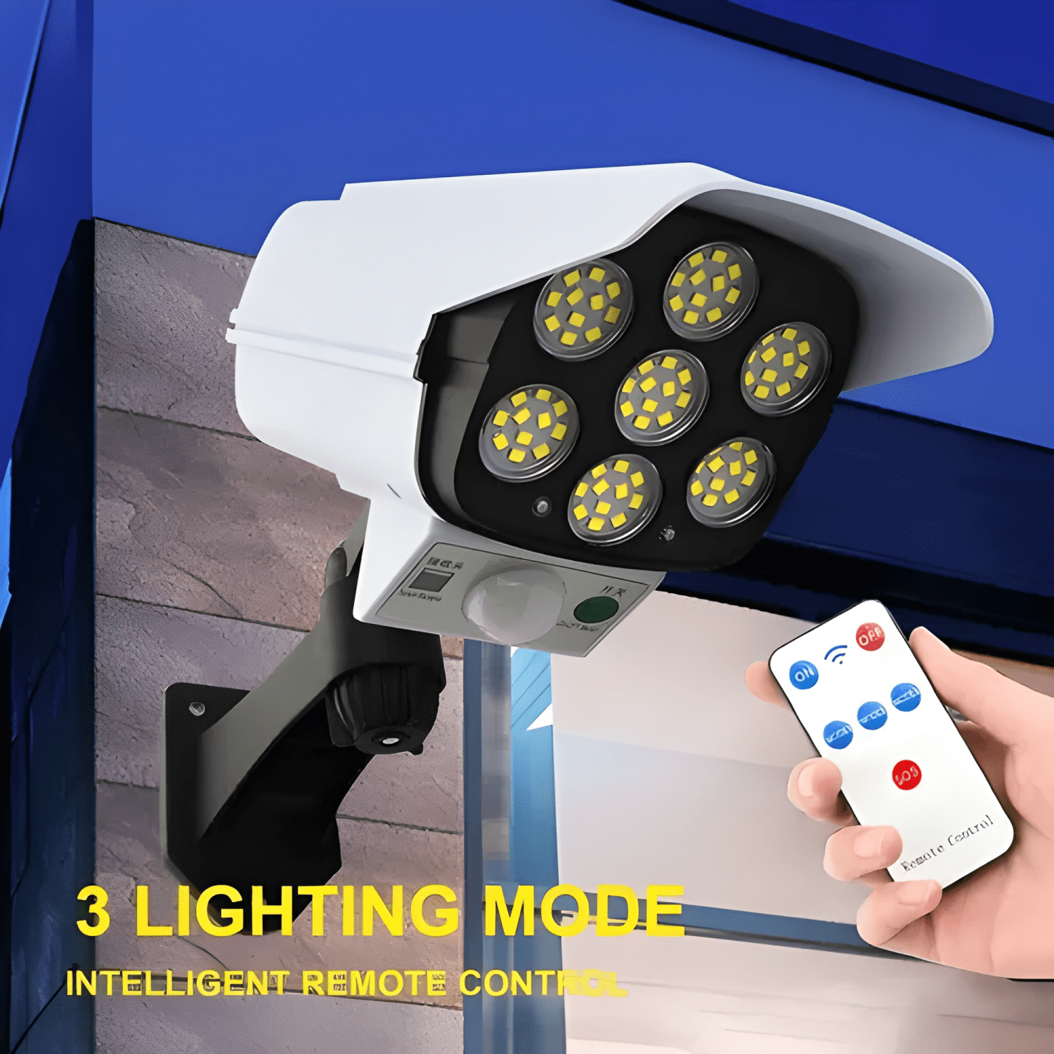 Cámara Seguridad Vigilancia Solar Falsa Sensor Movimiento-3