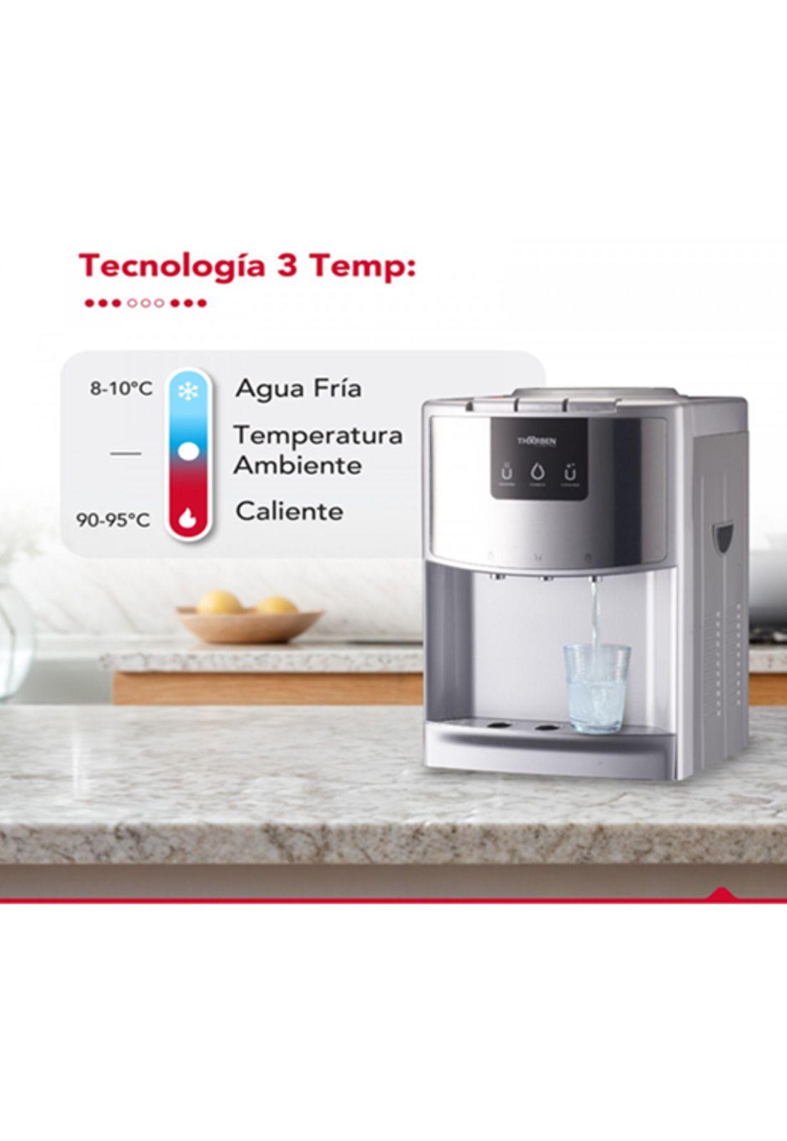 Dispensador agua 3 temperaturas Thor Desk color plateado-1
